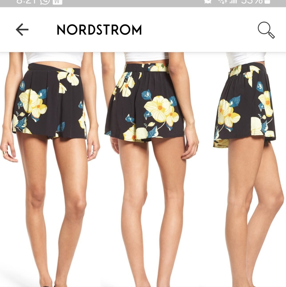 BP Tropical Shorts with tulip from hem. Medium